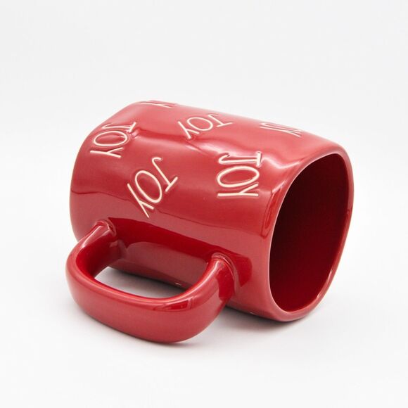 Red Rae Dunn Mug - Joy 16oz Ceramic Christmas Coffee Cup Gift For Mom - New - Picture 7 of 10